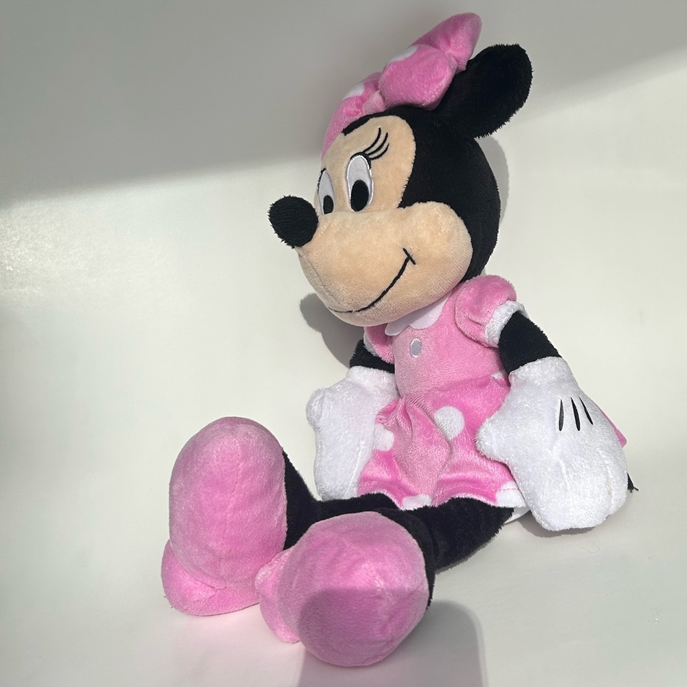 Disney Minnie Mouse Plush Toy - Pink and white polka dot dress. - Picture 2 of 4